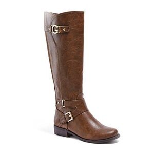 G by Guess Brown Buckle Hendora 2 Boots